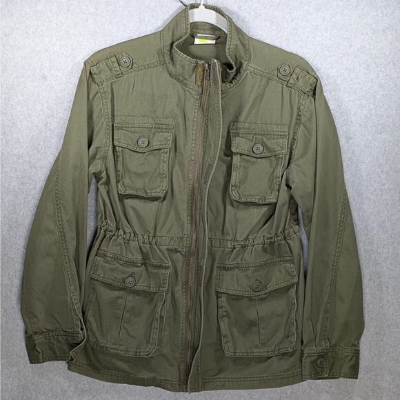 Crazy 8 Green Military Style Jacket for Girls, Size XL 14  100% Cotton - Picture 3 of 14